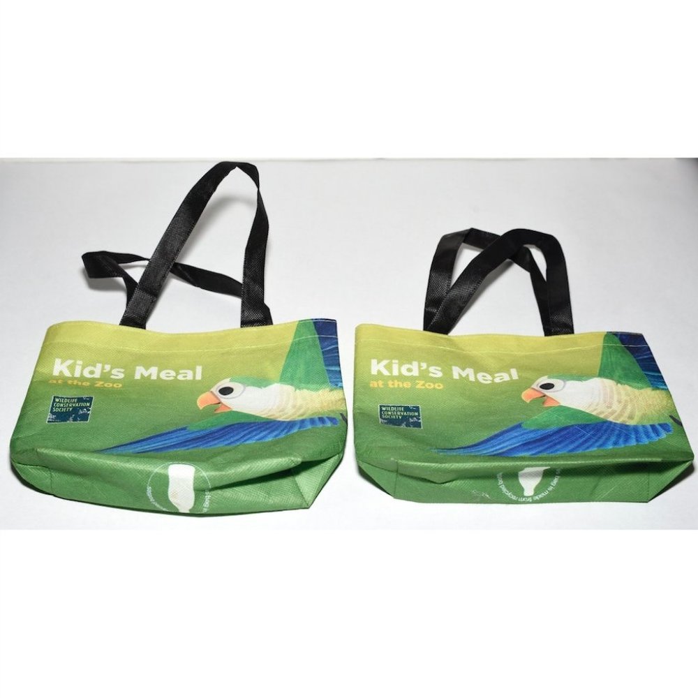 2 Bronx Zoo Reusable Kids' Lunch Bag Totes